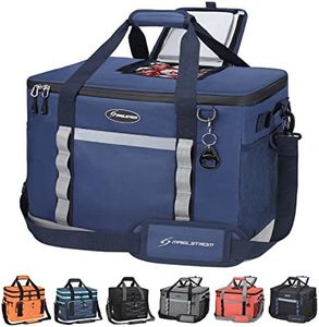 Maelstrom Collapsible Soft Sided Cooler - 75 Cans Extra Large Lunch Cooler Bag Insulated Leakproof Camping Cooler, Portable for Grocery Shopping, Camping, Tailgating and Road Trips，Blue