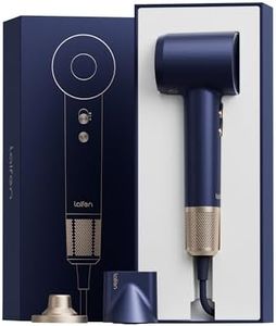 Laifen Swift Premium Sèche-cheveux 200M d'Ions Moteur Brushless 110K tr/min Séchage Rapide Contrôle Intelligent de Température Buse Magnétique Bruit Réduit Bouclés Lisses (Coffret Cadeau Bleu Roi)