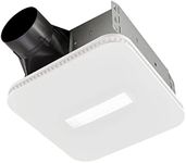 Broan-NuTone AE80LK Ventilation with LED CleanCover and Roomside Installation, ENERGY STAR Certified, 80 CFM, 0.7 Sones, White