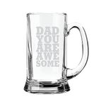 TheYaYaCafe Beer Mug for Father | Fathers Day Gift | Birthday Gift for Father from Son/Daughter Dad You are Awesome_Icon Beer Mug 580 ML