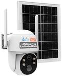 MOES 4G LTE Cellular Solar Security Camera, Lifetime Free Unlimited Data 2K Wireless Outdoor Surveillance, Color Night Vision, AI PIR Motion Sensor Detection, Built-in VSIM Card, 32GB Storage
