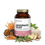 PURICA Menopause Relief Hormone Rebalance 120 Veggie Capsules 30-Day Supply, Herbal Blend for Women's Comfort Hot Flashes Night Sweats, Made in Canada