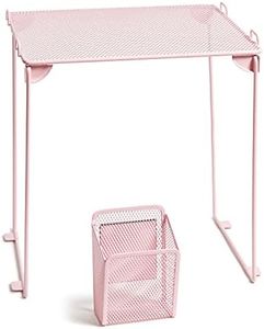 U Brands Blush Mesh Locker Organization Kit, Includes Magnetic Cup and Folding Shelf, 2 Pieces