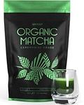 Organic Matcha Green Tea Powder - Ceremonial Grade - 120g (120 servings) - Premium Matcha Tea Powder - Certified Organic by The Soil Association - 100% Pure Stone Ground Tea Leaves - Vegan