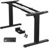 HUANUO Bureau Assis Debout Électrique,Cadre de Bureau Deboutavec Moteur sans Balais,Cadre Réglable en Hauteur avec Capacité de 100 kg pour Plateaux de 110 * 220 cm, Cadre Seul