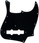 Fender 55252049 Pure Vintage Pickguard, 70s Jazz Bass, 10-Hole Mount, Black, 3-Ply