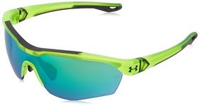 Under Armour Men's Ua Yard Pro Sunglasses, Crystal Green/Green Multilayer, 99mm, 1mm