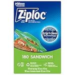 Ziploc Snack and Sandwich Bags for On-The-Go Freshness, Grip 'n Seal Technology for Easier Grip, Open and Close, 180 Count