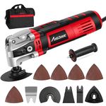 AVID POWER Oscillating Tool, 3.5-Amp Oscillating Multi Tool with 4.5° Oscillation Angle, 6 Variable Speeds and 13pcs Saw Accessories, Auxiliary Handle and Carrying Bag