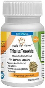 Tribulus Terrestris Extract 40% Saponins - 500mg - 60 Vegan Capsules - Male Performance