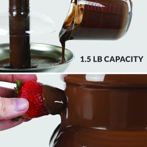 Nostalgia 3-Tier Chocolate Fountain – Stainless Steel Fondue Machine