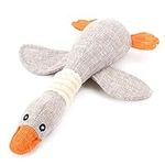 Dog Toys for Aggressive Chewers Indestructible Large Breed and Squeaky Goose for Large Breed (Grey)