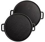 Lawei 12 Inch Cast Iron Griddles, 2