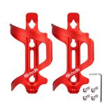 Chooee Bike Water Bottle Holder，Bike Water Bottle Cage for MTB/Mountain Bike 2-Pack,red