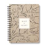 Compendium Spiral Notebook - Wild at Heart — A Designer Spiral Notebook with 192 Lined Pages, College Ruled, 7.5”W x 9.25”H