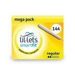 Lil-Lets Cardboard Applicator Regular Tampons X 144 | 12 Packs of 12 Tampons | Light to Medium Flow