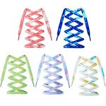 JK Home Flat Trainer Tie Dye Shoelace, 5 Pairs 8mm 120cm Shoe Laces for All types of Shoes & Sneakers Men Women Adults Kids Shoestrings