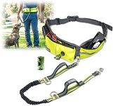 TAKSIN The Ultimate Hands Free Dog Leash System for Walking Running Hiking Training, Reflective Bungee Leash, Treat Holder, Poop Bag Dispenser for Small Medium Large Dogs (Yellow Pack)