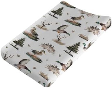 Watercolor Mallard Duck Changing Pad Cover Duck Hunting Diaper Changing Pad Cover Sheets for Boys Girls Wildlife Soft Stretch Fitted Baby Change Table Pad Mats Covers 32''x16''