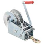 vidaXL Hand Winch 1360 Kg – Sturdy Iron Construction, 2 Speeds, 10m Cable Length, Ideal for Trailers, Trucks, and Heavy-Duty Applications