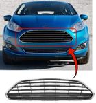 TVP Trade Vehicle Parts.co.uk Compatible With Front Bumper Centre Grille Upper Black and Chrome Moulding Fiesta 2013-2016