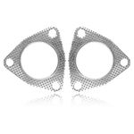 2PCS Exhaust Gasket,2 Inch Multi-Function Exhaust Manifold Gasket Material with 3 Bolt,Professional Car Accessories Exhaust Pipe Replacement Gaskets for Muffler Exhaust (2 inch)