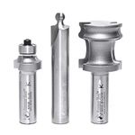 Amana Tool - (54314) 3-Piece Carbide Tipped Tambour Door/Appliance Garage Door 1/2 Inch Shank Set U.S. Patent No. 7 810 532