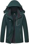 Diamond Candy Hooded Waterproof Jacket Softshell Women Sportswear Dark Green