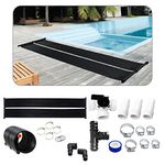 Arebos solar heating solar collector pool heating | 300x66 cm | UV-resistant plastic | Black