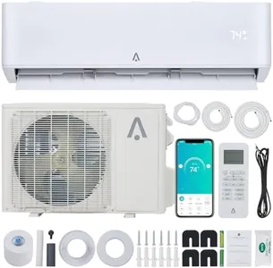 Zstar 17,000 BTU Mini Split Air Conditioner, 23 SEER2 WiFi Mini Split Ac/heating System, Inverter Ductless Air Conditioner with Pre-Charged & Installation Kits, Cools Room up to 1250 Sq. Ft, 208/230V