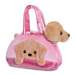 Aurora, 61365, Fancy Pal PeekaBoo Labrador Dog, Soft Toy, Pink & Brown