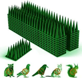 SPIKESTORE Pack of 10 Bird Spikes with Double Tape Spikes for AC/Balcony/Railing/Balustrades Protect Windows Against Pigeons for Children's Safety (Green)