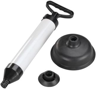 Drain Buster Plunger: Powerful Suction Clears Most Clogs in Toilets, Sinks, bathtubs, and Showers. No Harsh Chemicals, Easy to use. Includes 2 Tips. 6" Dia. x 17 1/3". LivingSURETM