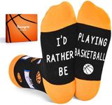 HAPPYPOP Gifts For Basketball Lovers Players, Basketball Gifts For Boys Girls Who Love Basketball, Funny Basketball Socks Kids Boys Girls