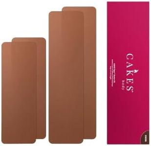 CAKES Silicone Boob Tape - Invisible, Ultra Thin, Seamless Breast Tape for Boob Lift - Reusable Pre-Cut Buildable Strips - Dermatologist-Approved, Non-Toxic, Skin-Safe Silicone - Cocoa, 1 Kit