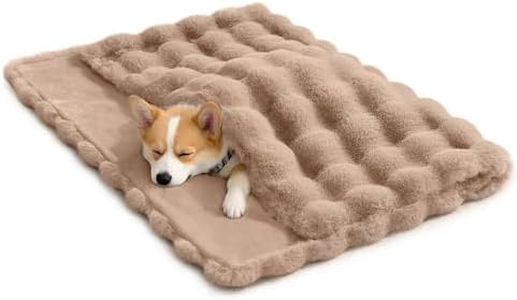 Dog Blanket Ultra Soft Fuzzy Faux Fur Cat Blankets for Indoor Cats Ultra Soft Plush Faux Fur Machine Washable Reversible Pet Throw Protector for Couch Furniture 39"X 30" Coffee