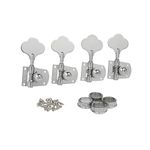 Cloverleaf Right Handed 4R Bass Guitar Tuners Bass Tuning Machine Heads Bass Tuning Keys Pegs for American Standard/Highway One Series Basses Chrome