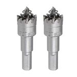 sourcing map 20mm Carbide Hole Cutter, Hole Saws for Stainless Steel Sheet Metal, High Density Carbide Tooth, 2pcs