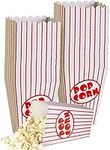 Movie Night Popcorn Boxes for Party (40 Pack) - Paper Popcorn Bucket - Red and White Popcorn Bags, Movie Theater Décor Popcorn Containers, Carnival Circus Party Popcorn Bowls for Popcorn Machine Box