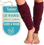 Tucketts Leg Warmers Women, Winter Over Knee Footless Sock, Dance, Modern 80s, Colombia Made, Superior Warmth Minimal Bulk, Ruched Stitching Ribbed Cuffs, Petit to Large Calves, 1 Pair, Tanami