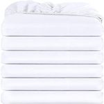 Utopia Bedding Twin XL Fitted Sheets - College Dorm Room Essentials - Bulk Pack of 6 Bottom Sheets - Soft Brushed Microfiber - Deep Pockets, Wrinkle, Shrinkage & Fade Resistant - Easy Care (White)