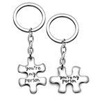 Valentine Family Key Chain Ring You're My Person Couple Valentine Gifts Boyfriend Girlfriend Christmas 2Pcs