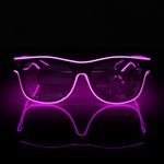 flintronic LED Glasses, Flashing LED Sunglasses Costumes, LED Glasses, 4 Modes, Ergonomic Design & High Comfort, with EL Wire, Suitable for DJ Parties, Live Concerts, Rave Parties, etc (Pink)