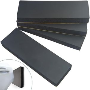 Sudnsadaks Mousse Protection Garage 4PCS, 30 x 10 x 3 cm Autocollante Protection Mur Garage pour Voiture, Shockproof Plaque Mousse, Prévention des Voitures et des Collisions (Black)