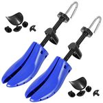 welsberg Shoe Stretchers (1 pair) variable size UK 7-13 for men women, unisex shoe shaper, 4 ways shoe expander, width length stretcher, wide feet, plastic shoe tree, widener with storage bag.