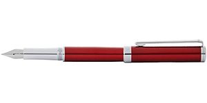 Sheaffer Intensity Engraved Red Lacquer w/Chrome Appointments and Medium Nib Fountain Pen