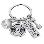 CMJ Strong is Beautiful Keyring Weightlifting Kettlebell Dumbbell Gym Athlete UK