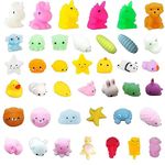 Innoocool Mini Squishy Toys 40 PCS, Soft Animal Squishy Kawaii Fidget Party Toy Pack, Adults Kids Squeezable Stress Relief Sensory Toy for Holiday Birthday Gift