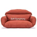 Soft Symphony Cushions for Double Seater Swing Chair with Polyester Cloth Cushion for Hanging Chair/Outdoor Egg Swing Chair/Garden Swing Jhula, Seat Padded Pillow (Dark Orange)