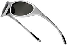TIJN Sports Sunglasses for Men Women UV400 Wraparound Cycling Running Golf Motorcycle Glasses, Standard Fit Outdoor Shades, Vanta